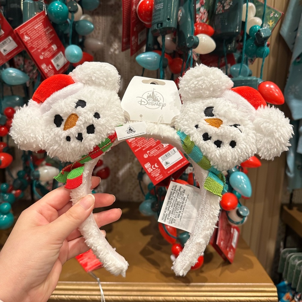 New Disney Parks Mickey Snowman Christmas Ears